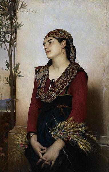 Lefebvre, Jules Joseph Mediterranean Beauty oil painting picture